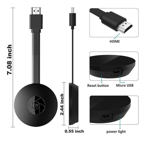 Imagen 8 de 10 de Pantalla Conjunta Inalámbrica Hdmi Chip A210c Sin Conmutado