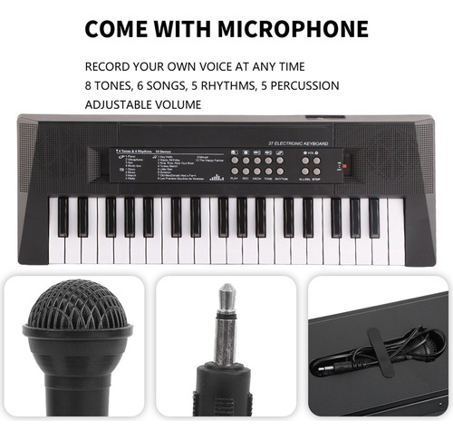 Piano Con Teclado Eléctrico, Instrumento Musical Infantil De