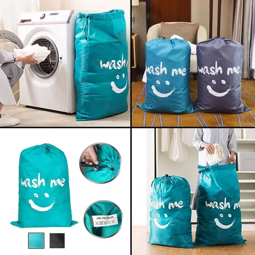 Canasto Bolsa Para Ropa Sucia Plegable Ideal Para Viaje Color Gris