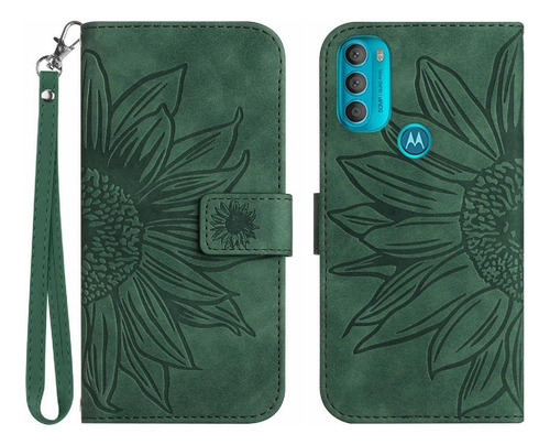 //caso Para Motorola Moto G71 5g En Relieve Girasol Con