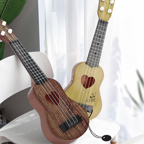 Juguete De Guitarra Ukelele Amarillo 38x12.5cm Amarillo