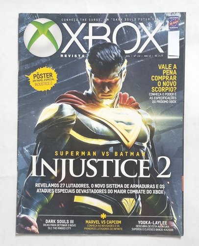 Revista Xbox 132 C Pôster, Dark Souls Injustice (Usado)