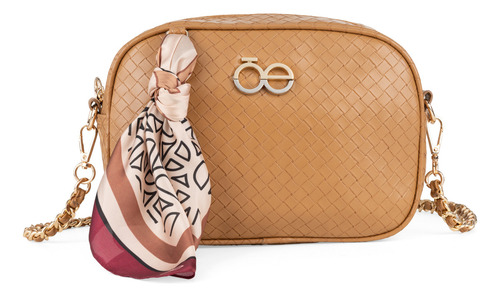 Bolsa Crossbody Cloe Kayusi I Grande Color Marrón Claro