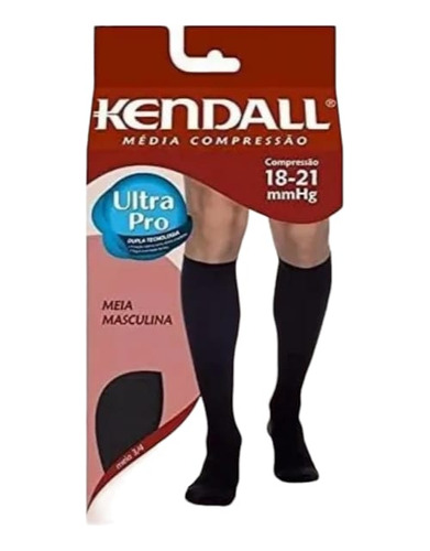 Meia Kendall 3/4 Masculina - Média Compressão (18-21 Mmhg)