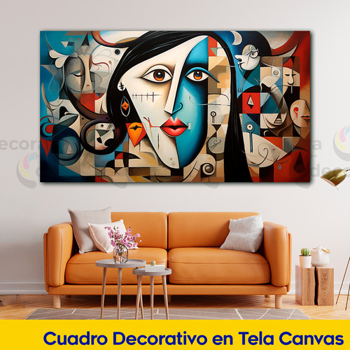 Cuadro Canvas Picasso Abstracto Minimalista 130x70 Arte3