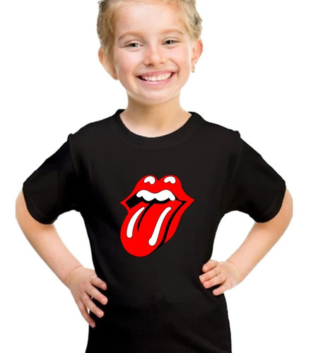 Imagen 1 de 3 de Remera Niños Rolling Stones Rock Música Algodón Premium