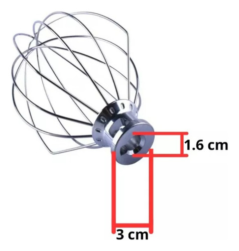 Globo Batidora Compatible Con Kitchenaid W10731415 6 Y 7 Qt