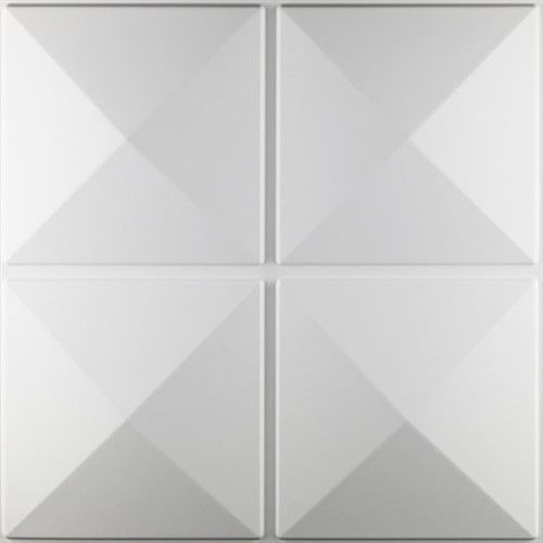 Imagen 1 de 7 de Panel Decorativo 3d Pvc Interior Exterior Blanco D023