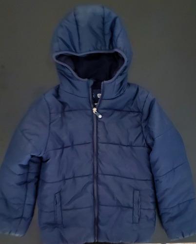 Campera Unisex Azul Abrigada Con Polar Talle 12