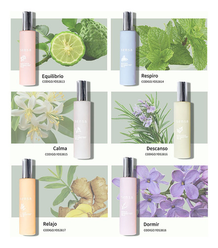 Difusor De Aromas 100 Ml Variedad Linea Sensa Zheng