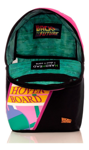 Mochila Back To The Future Hoverboard Original Oficial Nueva Color Negro Diseño de la tela ALTA CALIDAD