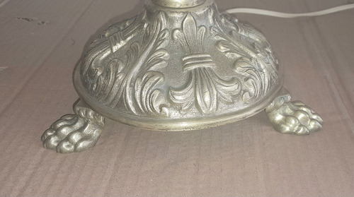 Vint_retro Lampara Antigua De Bronce Garras De León (Usado)