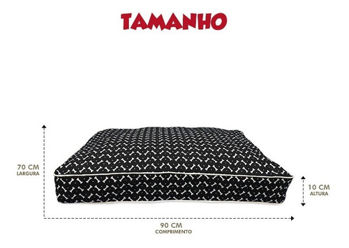 Cama Caminha Almofada Cachorro Grande Lavável Capa Removível