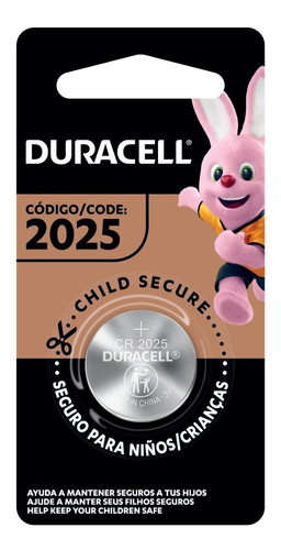 Duracell Pila Cr 2025 Bateria Tipo Moneda Cr2025 (1 Piezas)