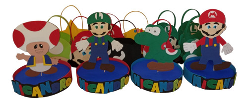 Centros De Mesa Adorno Tortas Mario Bross