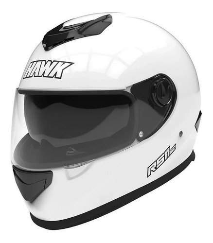 Casco para moto integral Hawk RS11  blanco talle M 