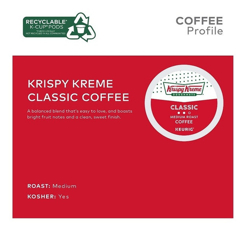 Cafe Keurig Krispy Kreeme Medium Roast Coffee 96 K-cups