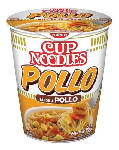 Fideos Cup Noodles Nissin Pollo 69g. 
