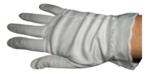 Guantes De Vestir Seda Gris Plata 