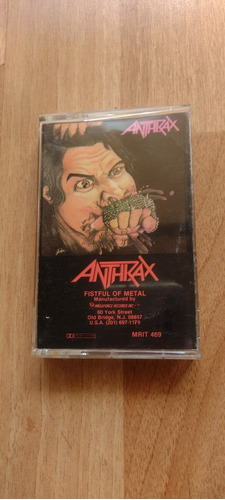 Cassette Anthrax Americano Made In Usa ( Slayer Metallica )