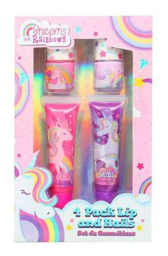 Set De Cosméticos Unicorns And Rainbows 2 Esmaltes De 4 Ml Y