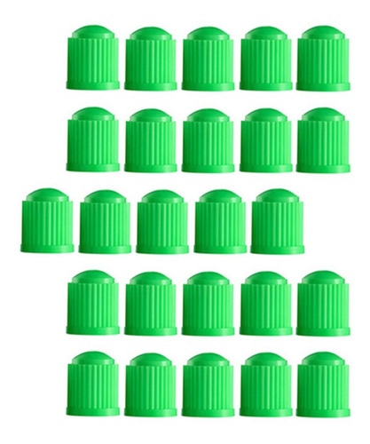 25x Tapas De Válvula De Vástago De Neumático Para Verde