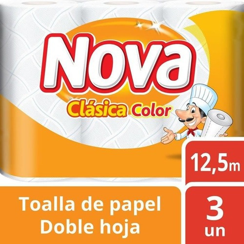 Toalla De Papel Para Cocina 12mt 3un. Nova