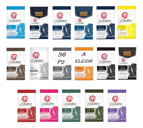 Colorante Para Telas Caballito Ropa Color A Elegir (36pz)