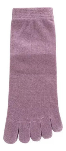 5 Pares De Calcetines De Algodón Femeninos Con Cinco Dedos