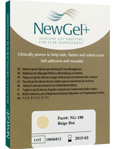 Newgel 180 Laminas De Silicona Cicatrices Acne Color Beige