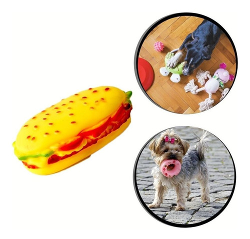 Imagem 2 de 8 de Brinquedo Pet Sanduiche Sonoro Cachorro Interativo Oferta