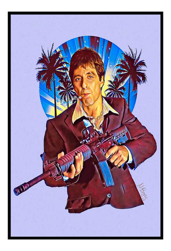 Cuadro Poster Premium 33x48cm Scarface Tony Montana 001