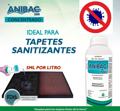 Anibac 580 2 Litros Sanitizante Concentrado De 4a Generacion