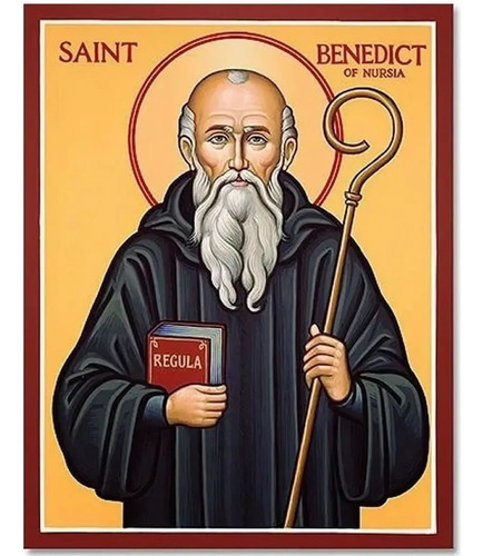 Medalla De San Benito ++ Consagrado ++ Acero + Cadena M8