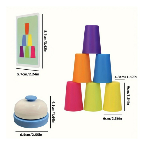 Juego De Mesa 2 Jugadores Taza Apilable Juegos Infantiles
