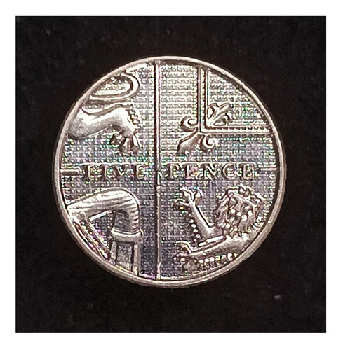 Gran Bretaña 5 Pence 2015 Sin Circular Km 1334 Escudo