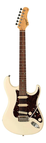 Guitarra eléctrica Tagima Brasil T-805 de cedro olympic white con diapasón de granadillo brasileño