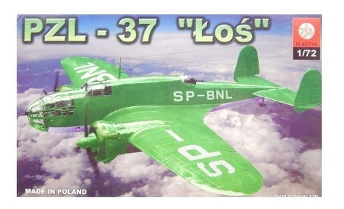 Maqueta Avión Bombardero Polaco Pzl-37, 1/72. Jp