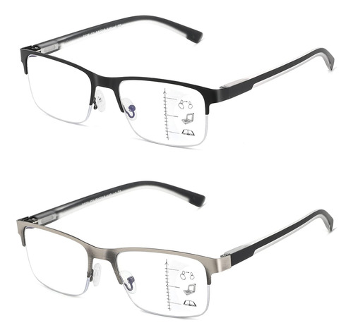 Gafas De Lectura Progresivas Para Hombre, Transicion Bifocal