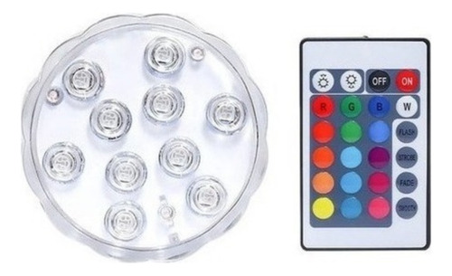 Luz Led De Piscina Impermeable Sumergible Acuario Fiesta Rgb