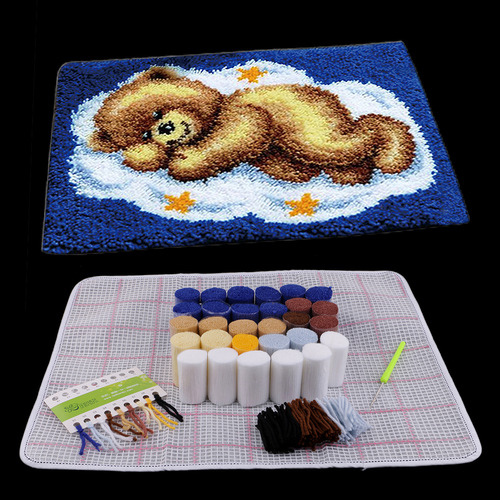 Bear Latch Hook Kit Suministros De Para Para Cojín De
