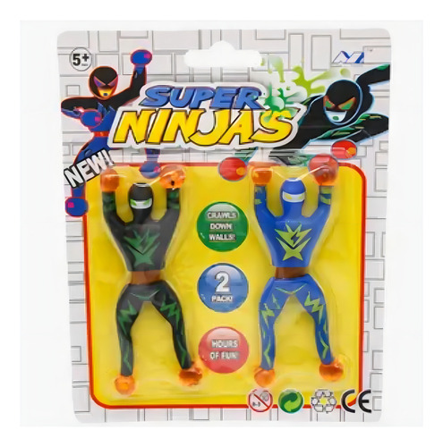 Kit 02 Ninjas Que Gruda Na Parede E Vidros