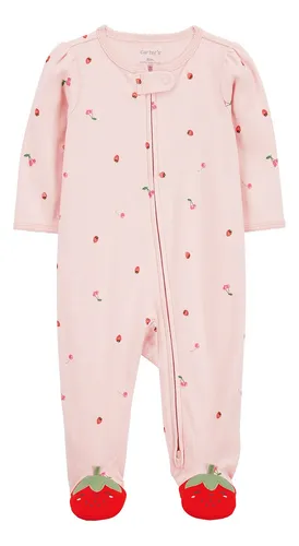 Pijama Enteriza Rosado Fresas Bebés - Carter's