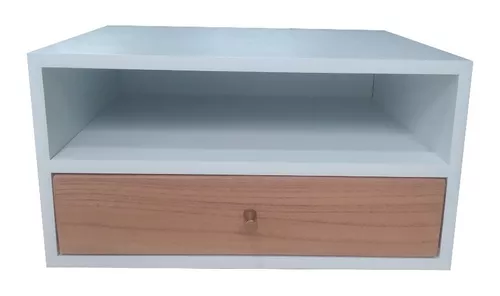 Mesa De Luz 2 Cajones SIN Tiradores - Madera Paraíso 45x37x58cm -  Pinturerias Sagitario