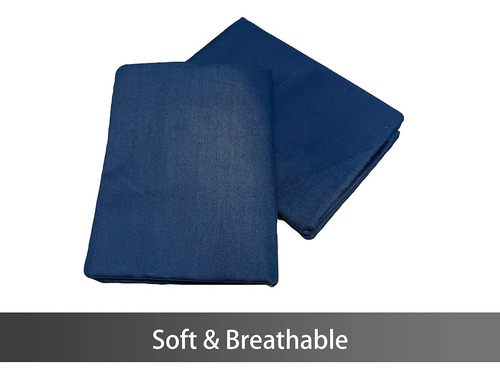 Funda De Almohada Suave 100% Algodón Egipcio Con Cremallera,