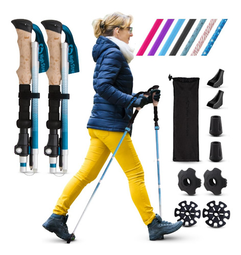 Bastones Para Caminar Plegables 37 Cm Para Excursionismo,