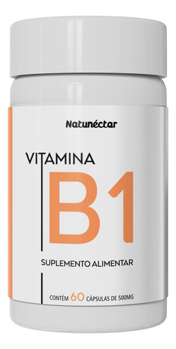 Suplemento Natunéctar Vitamina B1 Sabor Sem Sabor De 500mg X 60 Un