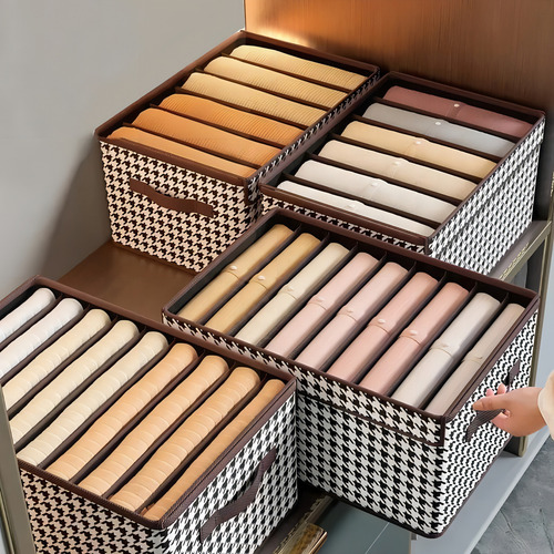 Caja Organizadora Para Closet Con Compartimientos Color Blanco Estampado