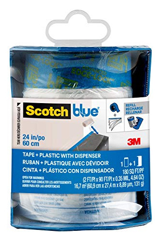 Scotchblue Ptd2093el 24 Pintor Plastico Pregrabado Hasta