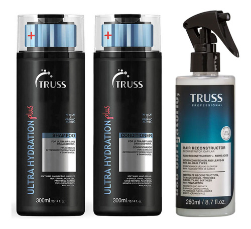 Kit Truss Ultra Hydration Plus Shampoo Condicionador + Uso